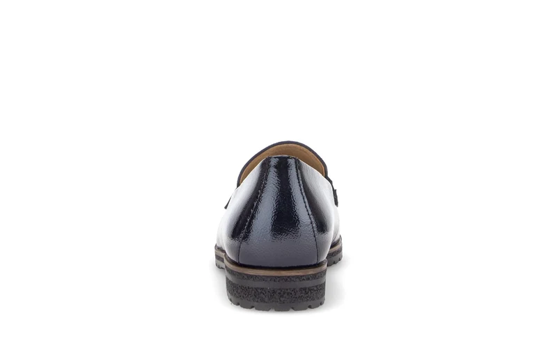 Mocassins bleus en cuirs combinés