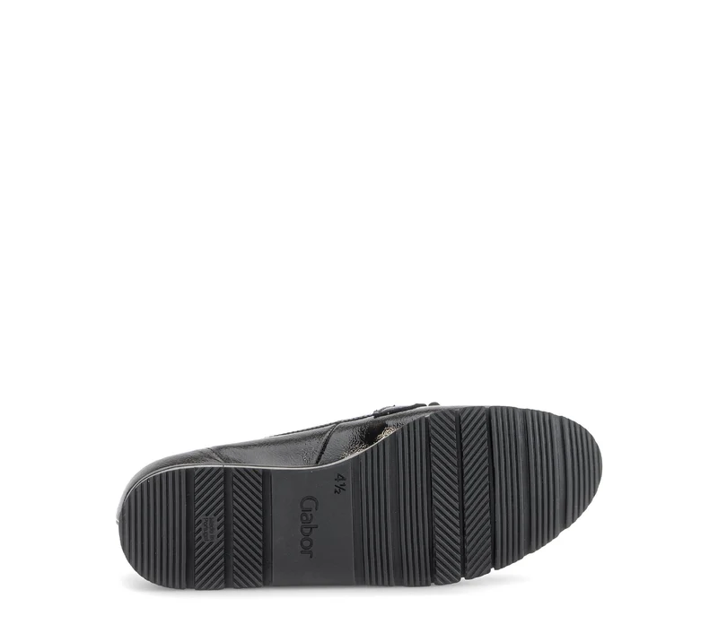 Mocassins noirs en cuirs combinés