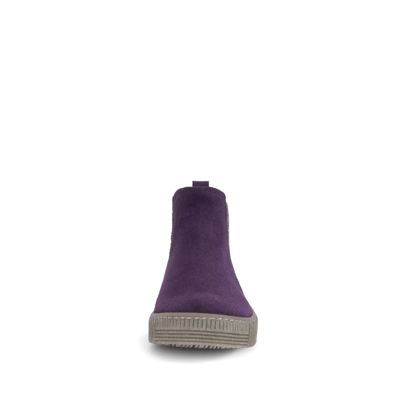 Bottines violettes en cuir velours