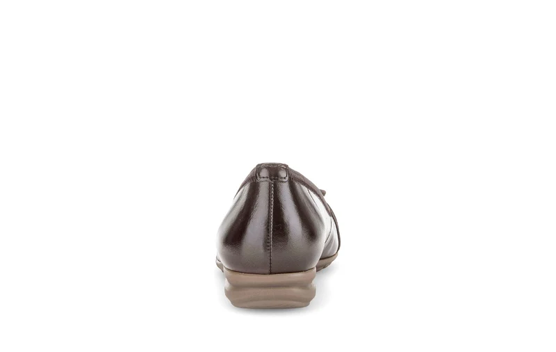 Ballerines marron en cuirs combinés