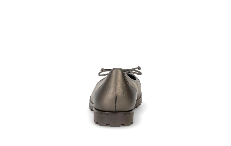 Ballerines beiges en cuirs combinés