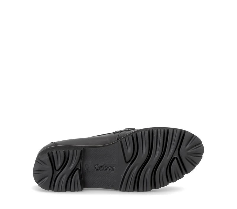 Mocassins noirs en cuir lisse