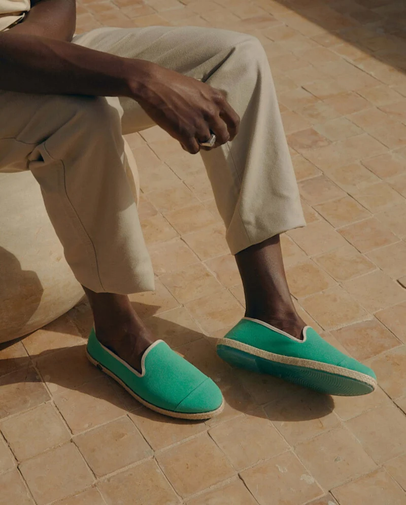 Espadrille homme Cenitz, coton menthe