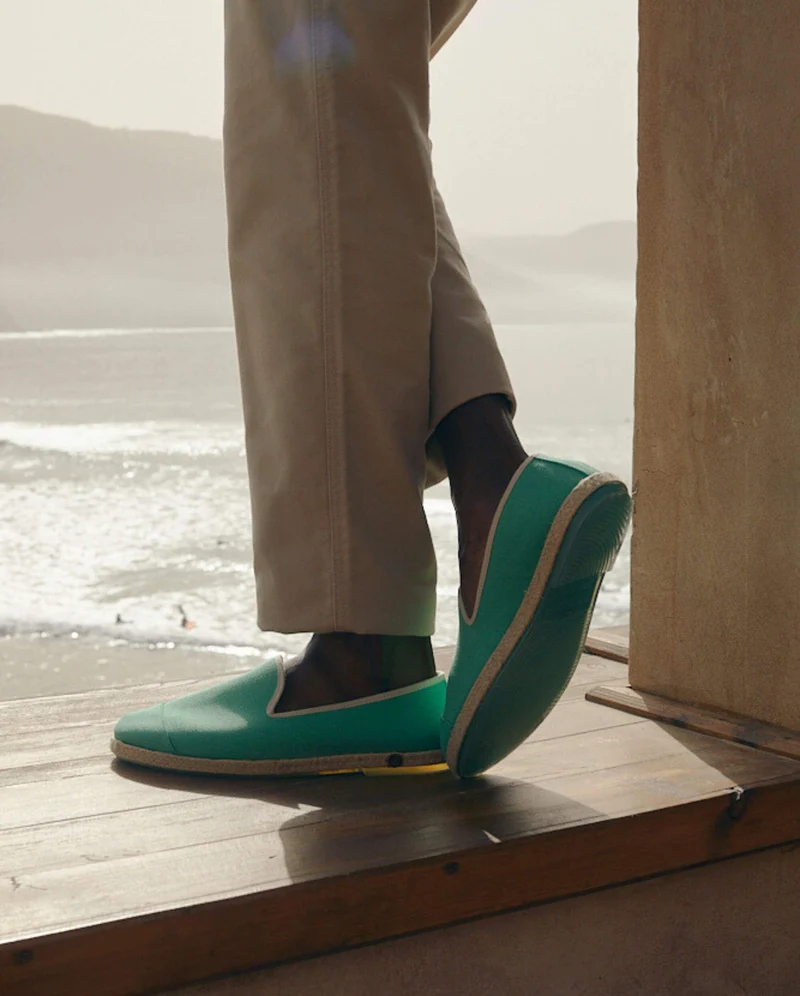 Espadrille homme Cenitz, coton menthe
