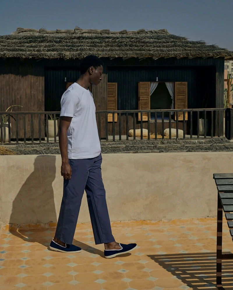 Espadrille homme éponge, marine