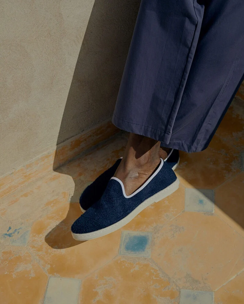 Espadrille homme éponge, marine