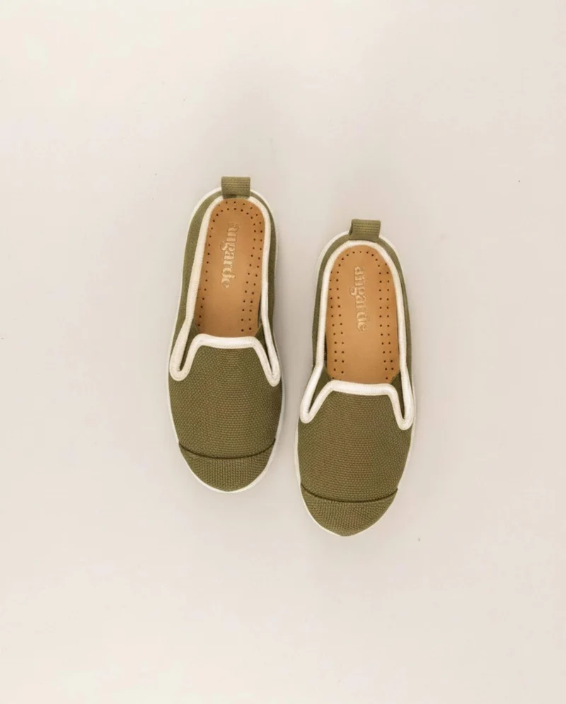Espadrille enfant Cenitz, coton kaki