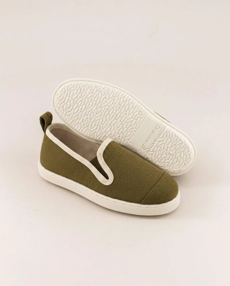 Espadrille enfant Cenitz, coton kaki