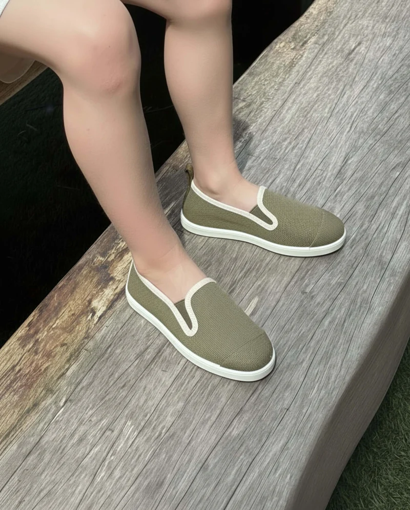 Espadrille enfant Cenitz, coton kaki