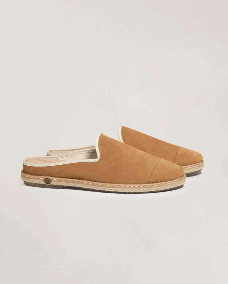 Mule Socoa homme cuir, camel