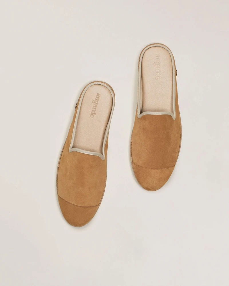 Mule Socoa homme cuir, camel