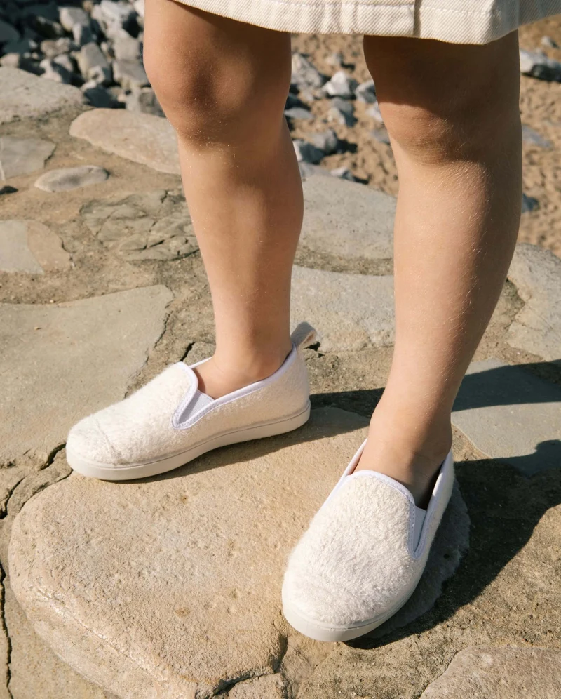 Espadrille enfant Cenitz, éponge de bambou ivoire