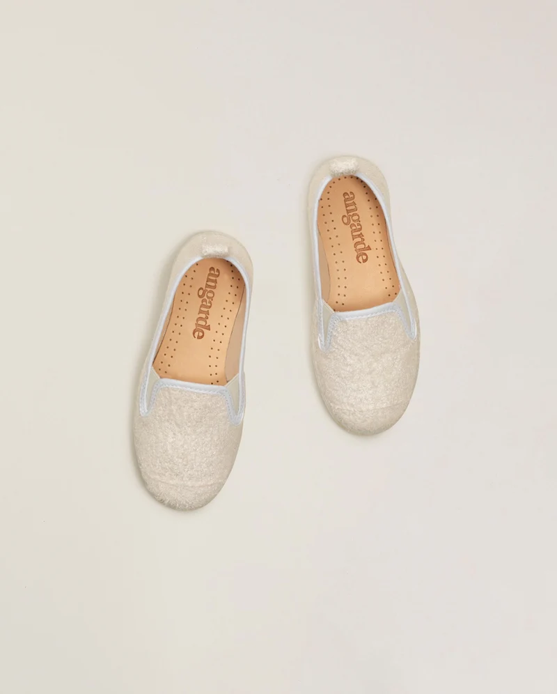 Espadrille enfant Cenitz, éponge de bambou ivoire