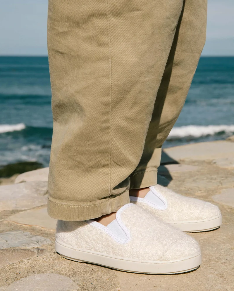 Espadrille enfant Cenitz, éponge de bambou ivoire