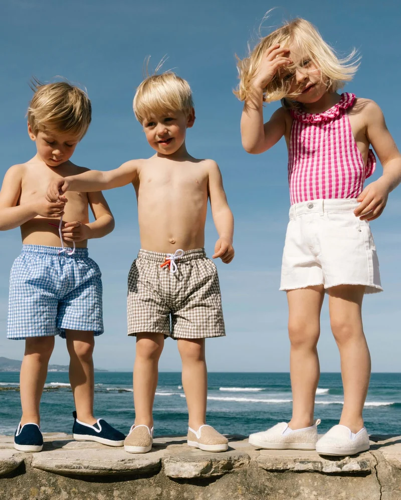 Espadrille enfant Cenitz, éponge de bambou ivoire