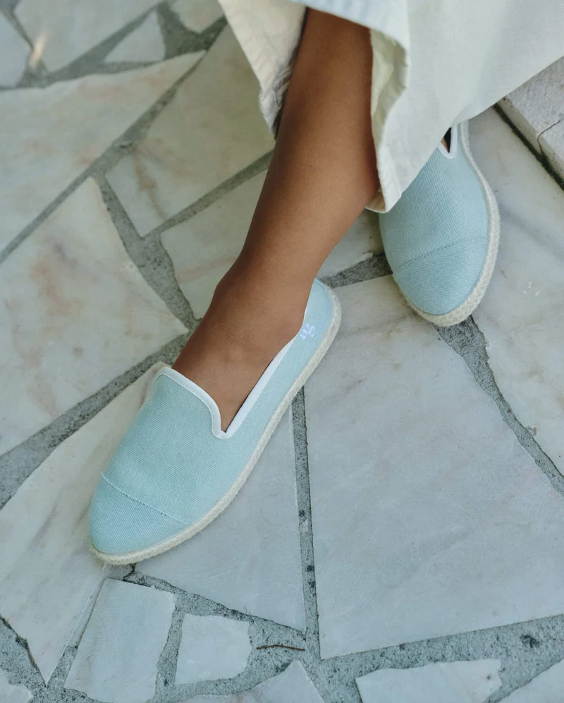 Espadrille femme Cenitz, denim clair