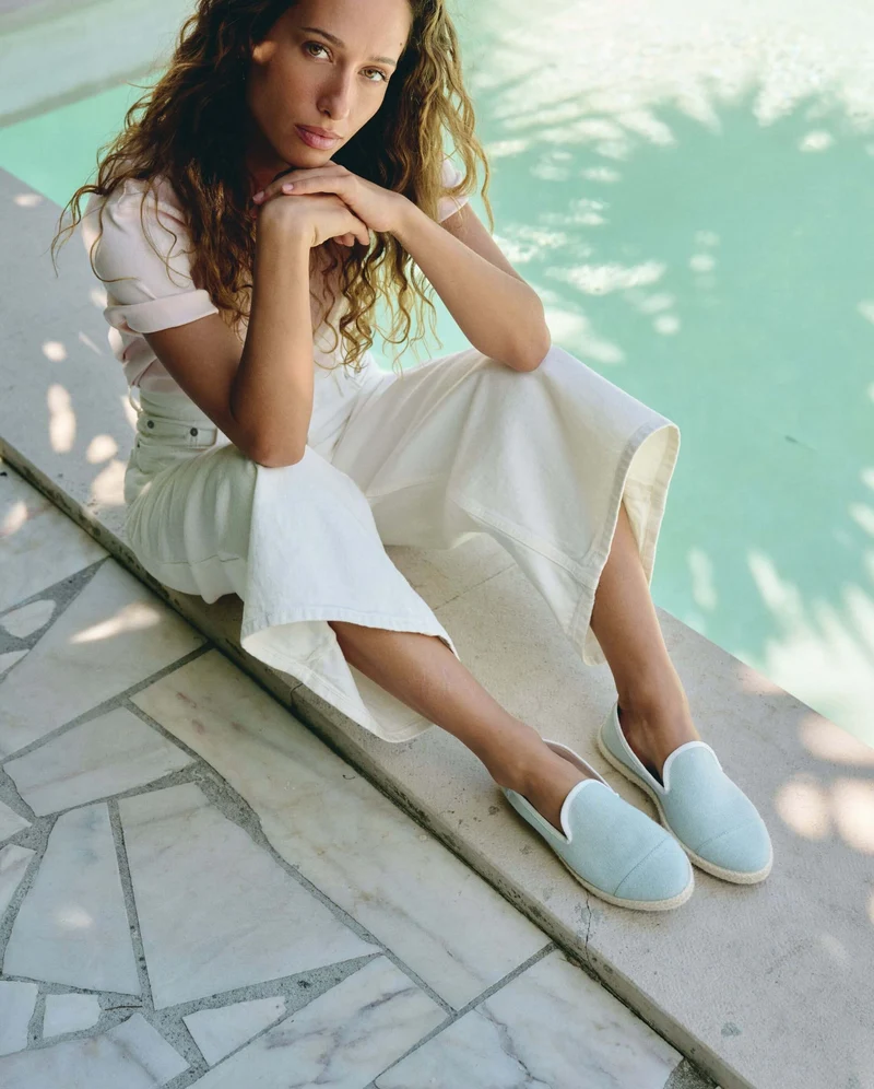 Espadrille femme Cenitz, denim clair
