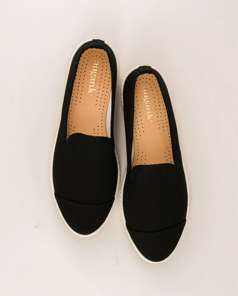 Espadrille homme Cenitz, coton recyclé noir