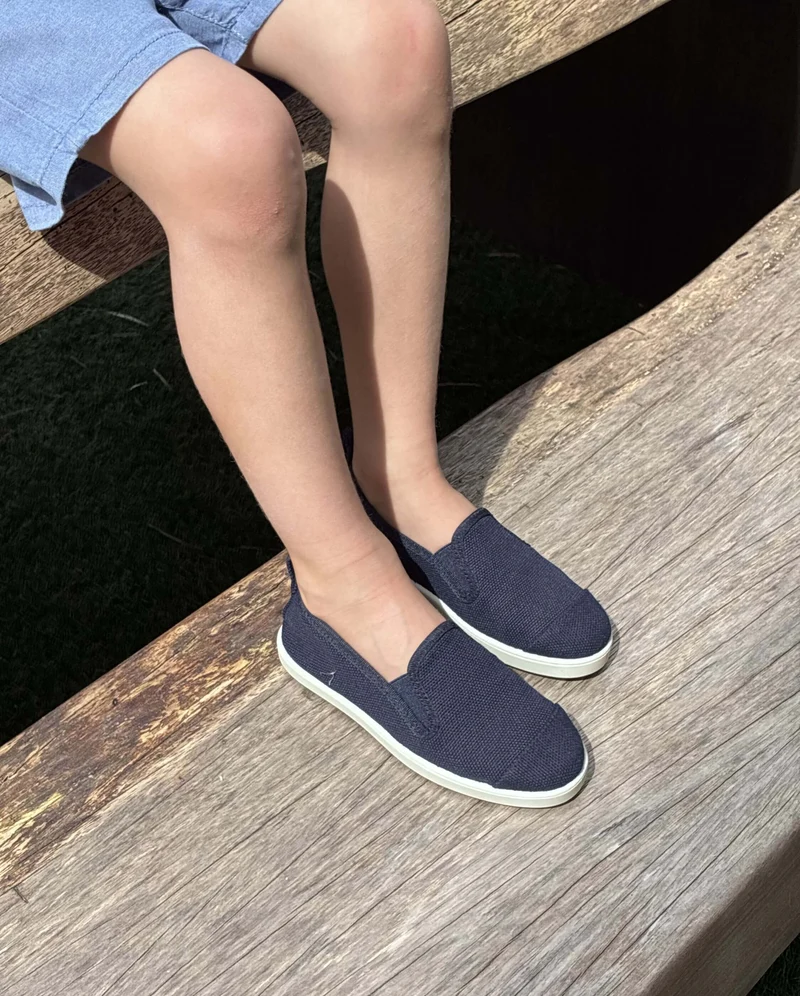 Espadrille enfant Cenitz, coton marine