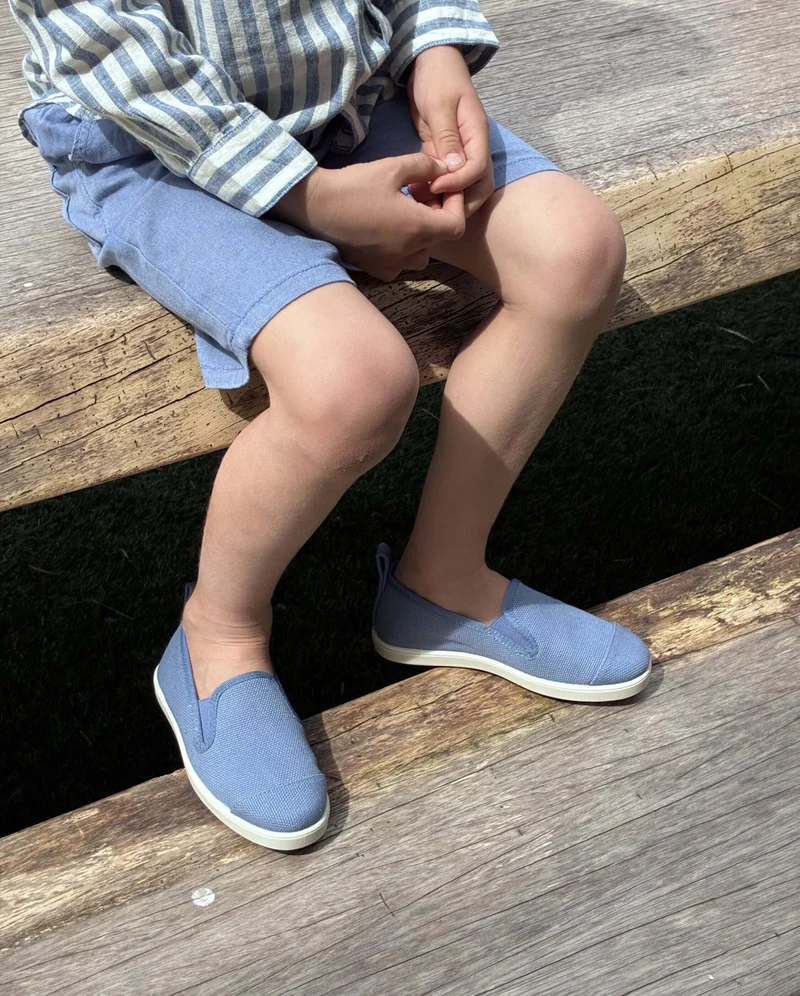 Espadrille enfant Cenitz, coton indigo