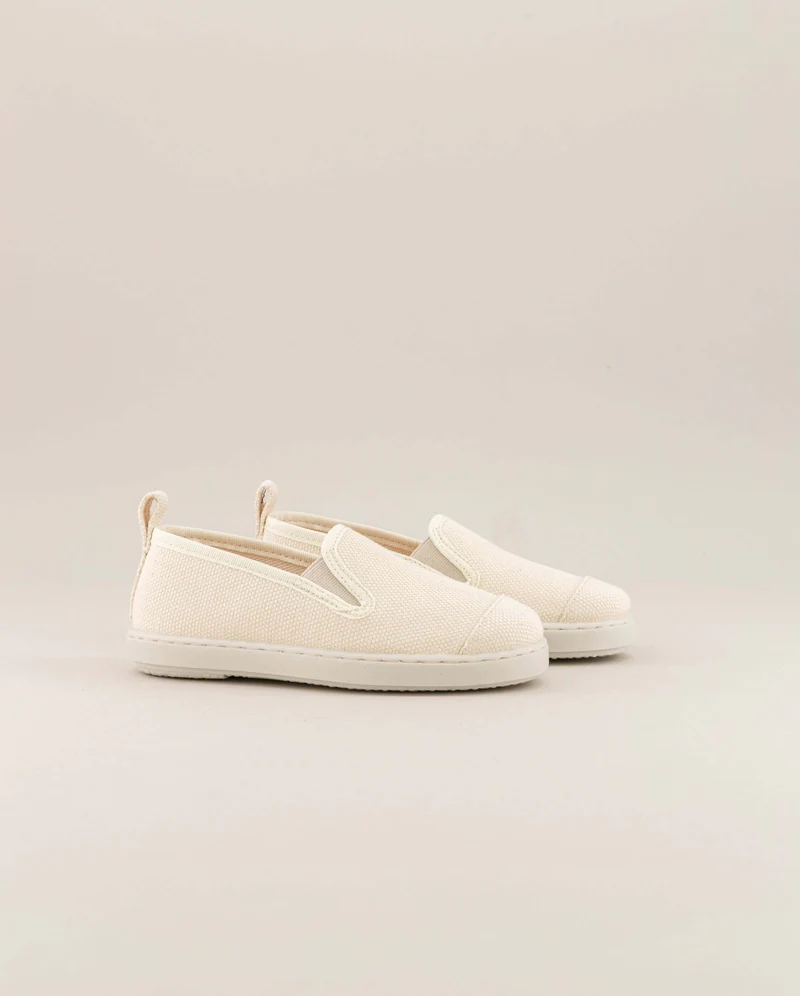 Espadrille enfant Cenitz, coton ivoire