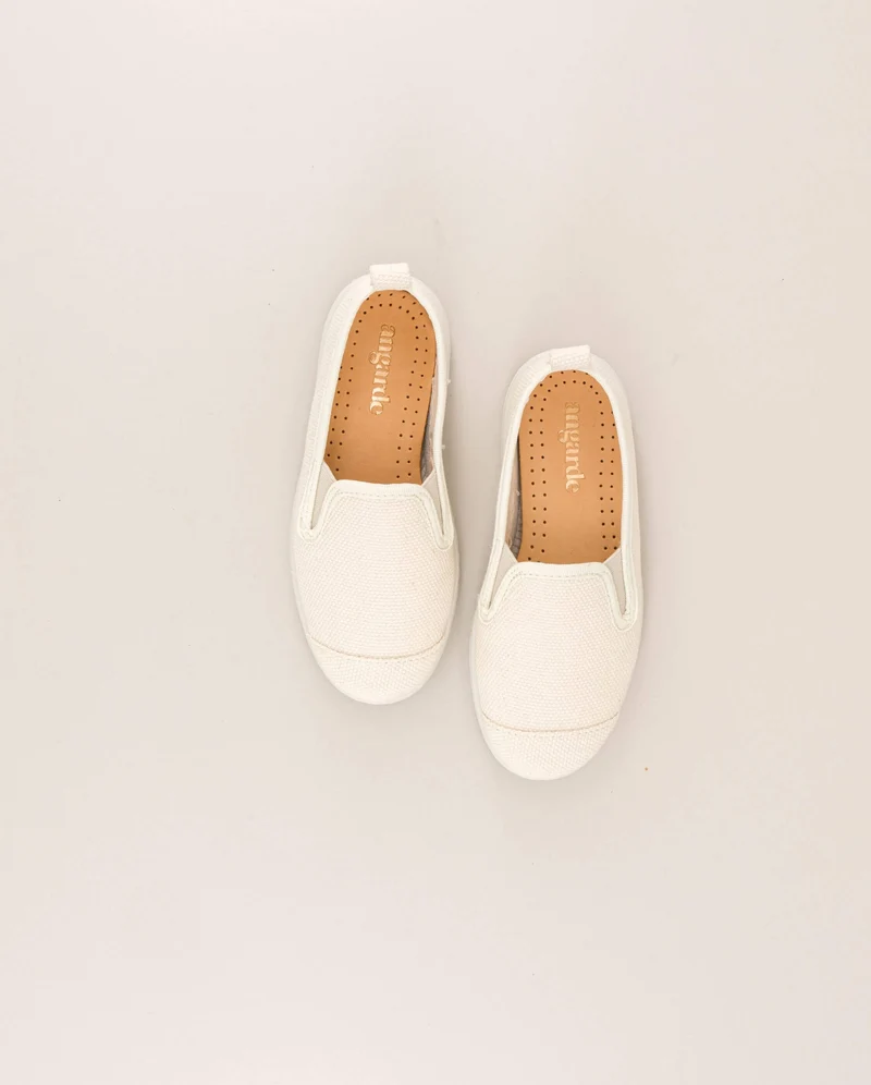 Espadrille enfant Cenitz, coton ivoire