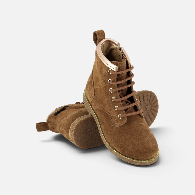TRIP HI LACE SL - VELOURS - COGNAC
