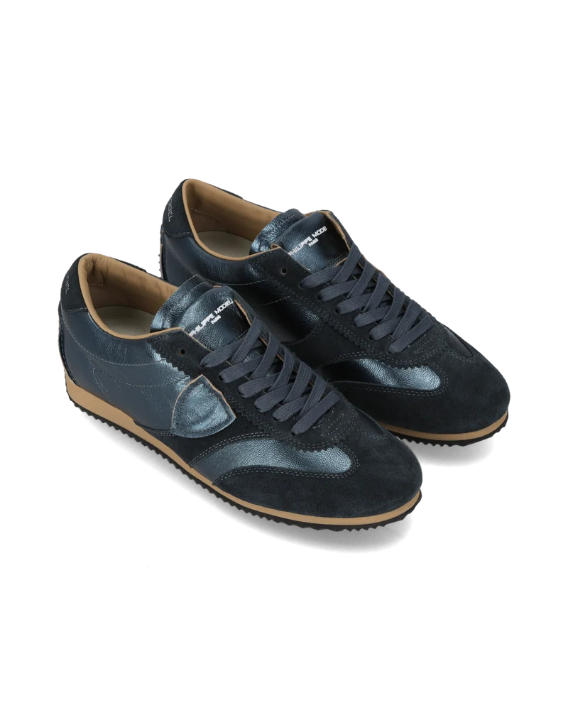 Sneakers Planche Women, Metallic Ocean Blue