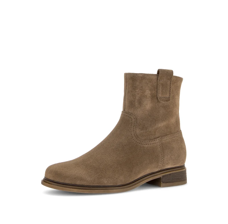 Bottines marron en cuir velours