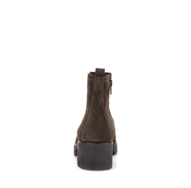 Bottines cognac en cuir velours
