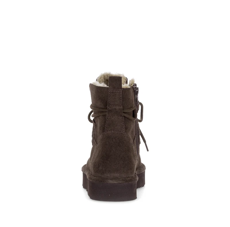 Bottines marron en cuir velours