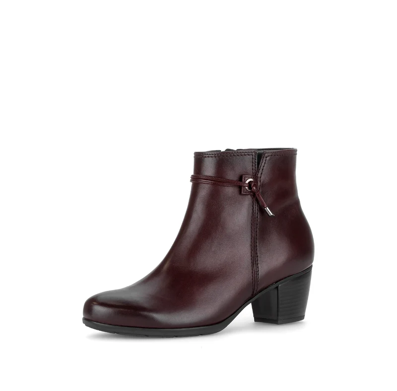 Bottines rouges en cuir lisse