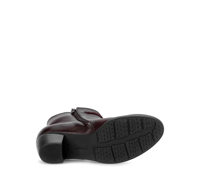 Bottines rouges en cuir lisse