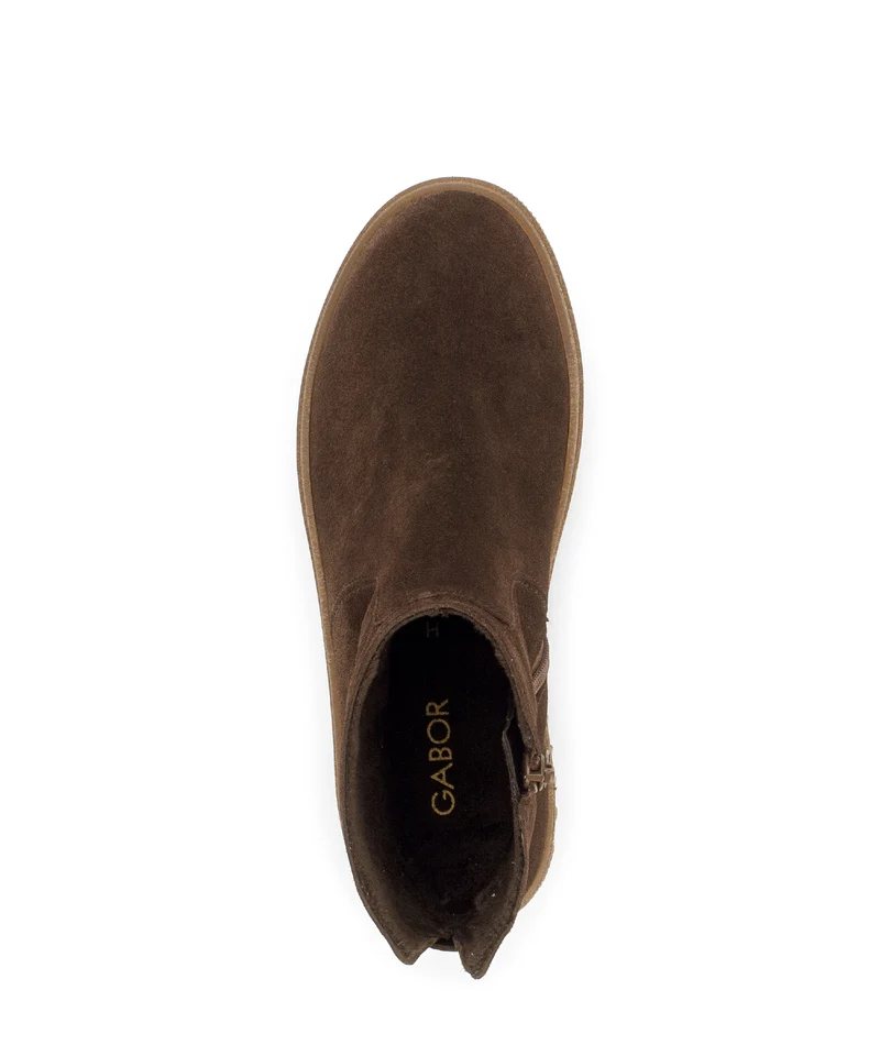 Bottines marron en cuirs combinés