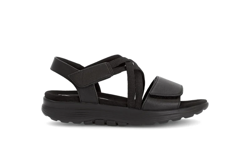 Sandales Rolling Soft noires en cuir