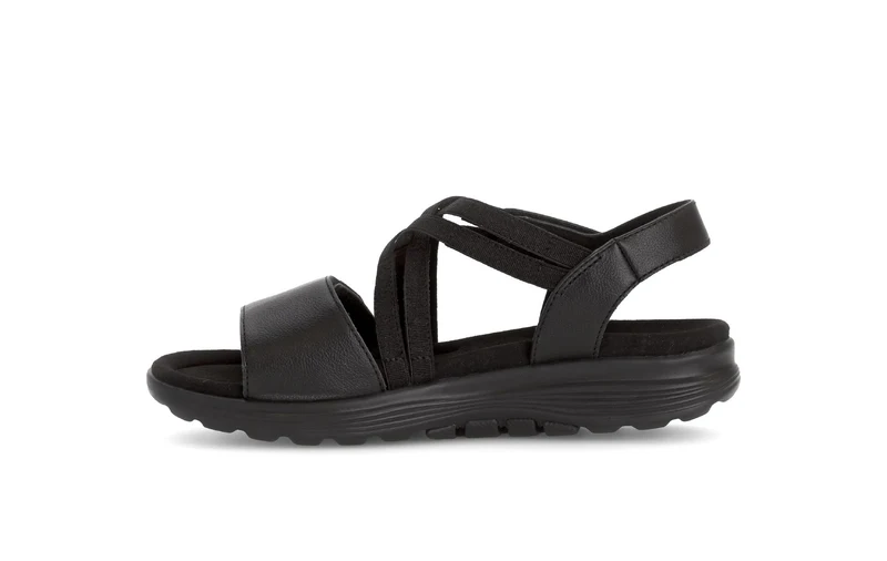 Sandales Rolling Soft noires en cuir