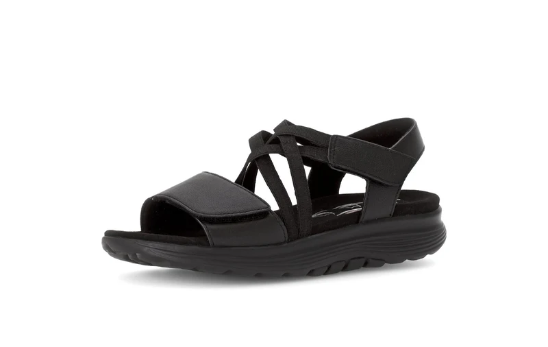 Sandales Rolling Soft noires en cuir