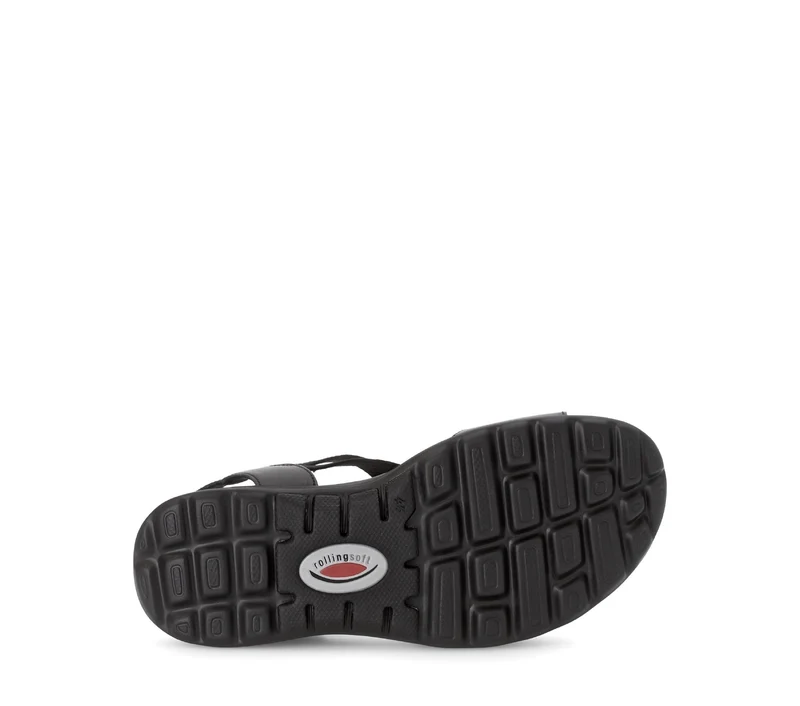 Sandales Rolling Soft noires en cuir