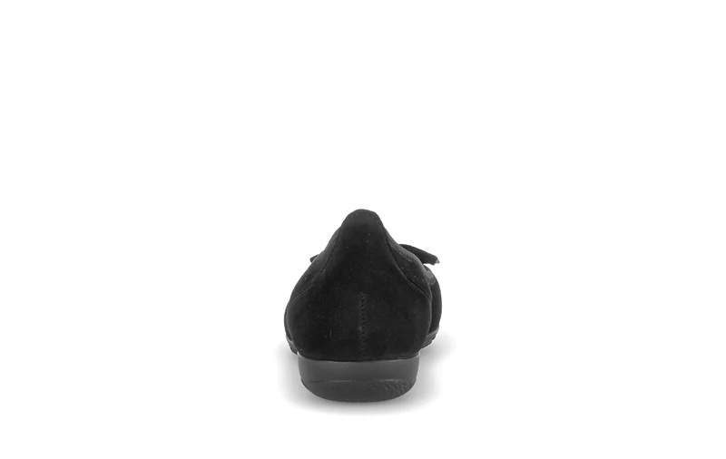 Ballerines noires en cuir velours