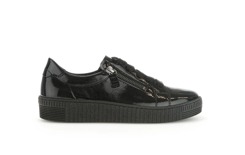 Baskets noires en cuir vernis