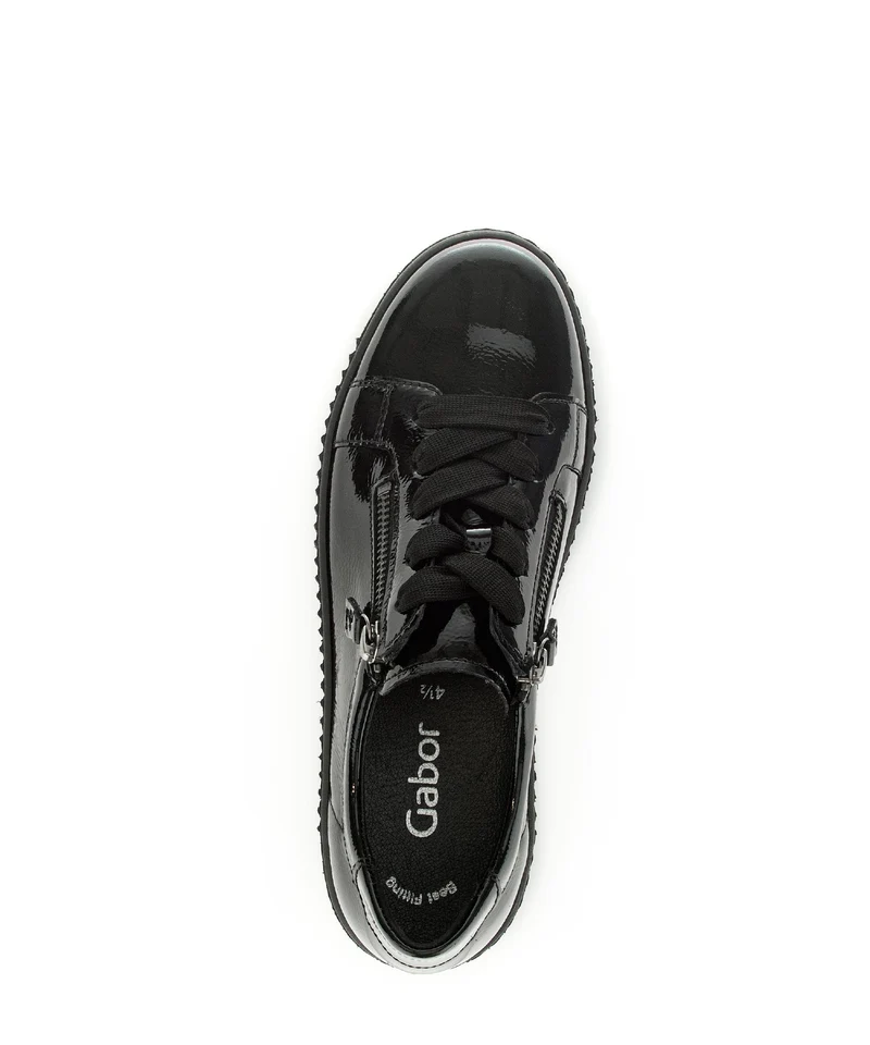 Baskets noires en cuir vernis