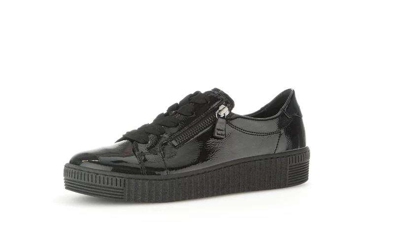 Baskets noires en cuir vernis