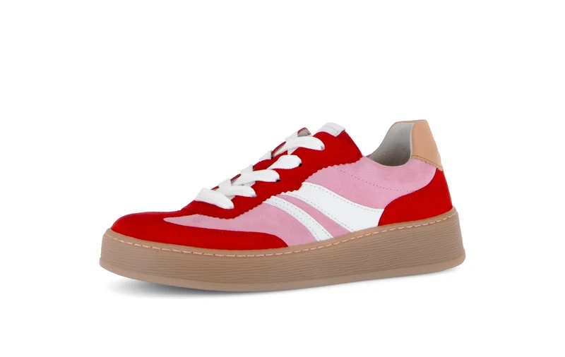 Baskets roses en cuir