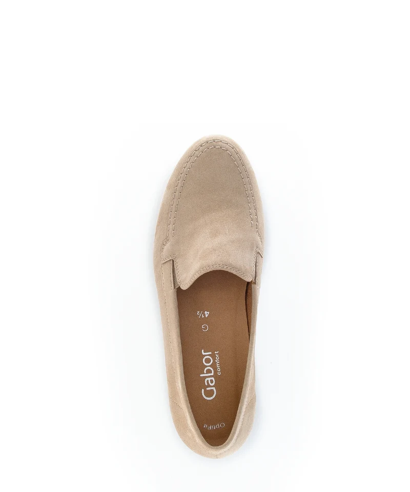 Ballerines beiges en nubuk