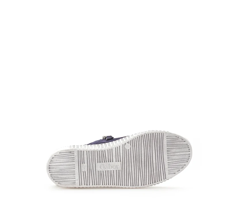 Baskets bleues en cuir velours