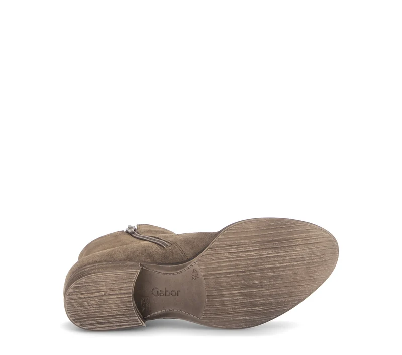 Bottines marron en cuir velours