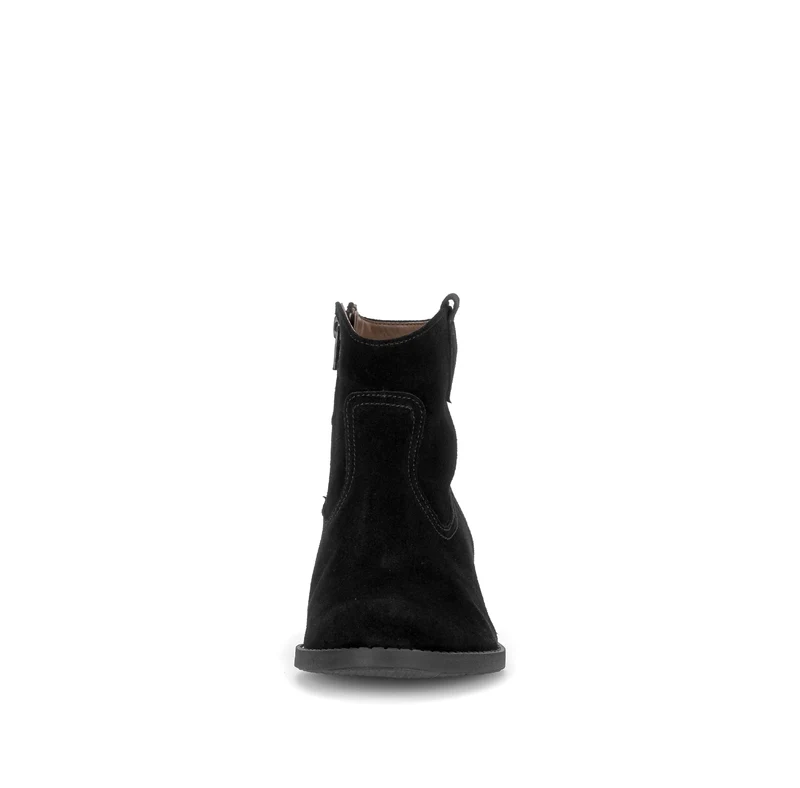 Bottines noires en cuir velours