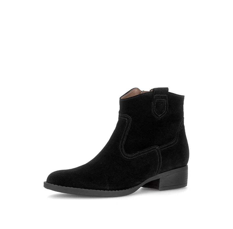Bottines noires en cuir velours