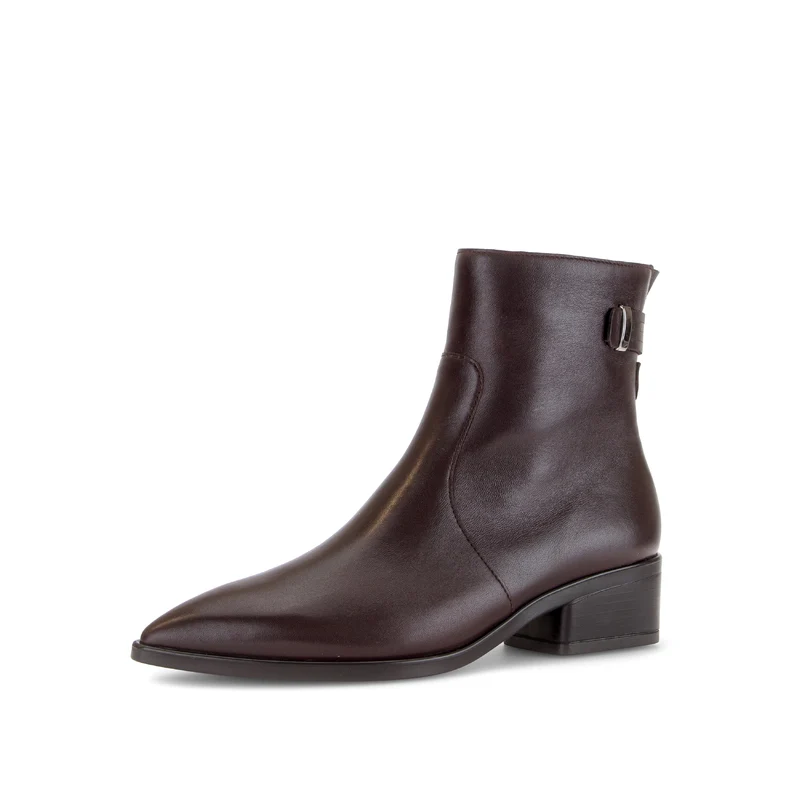 Bottines rouges en cuir lisse