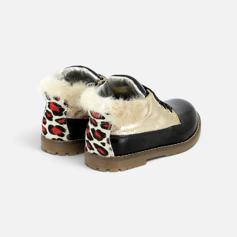 BOB ZIP WORK - COLLEGE-LAM - NOIR-DORE